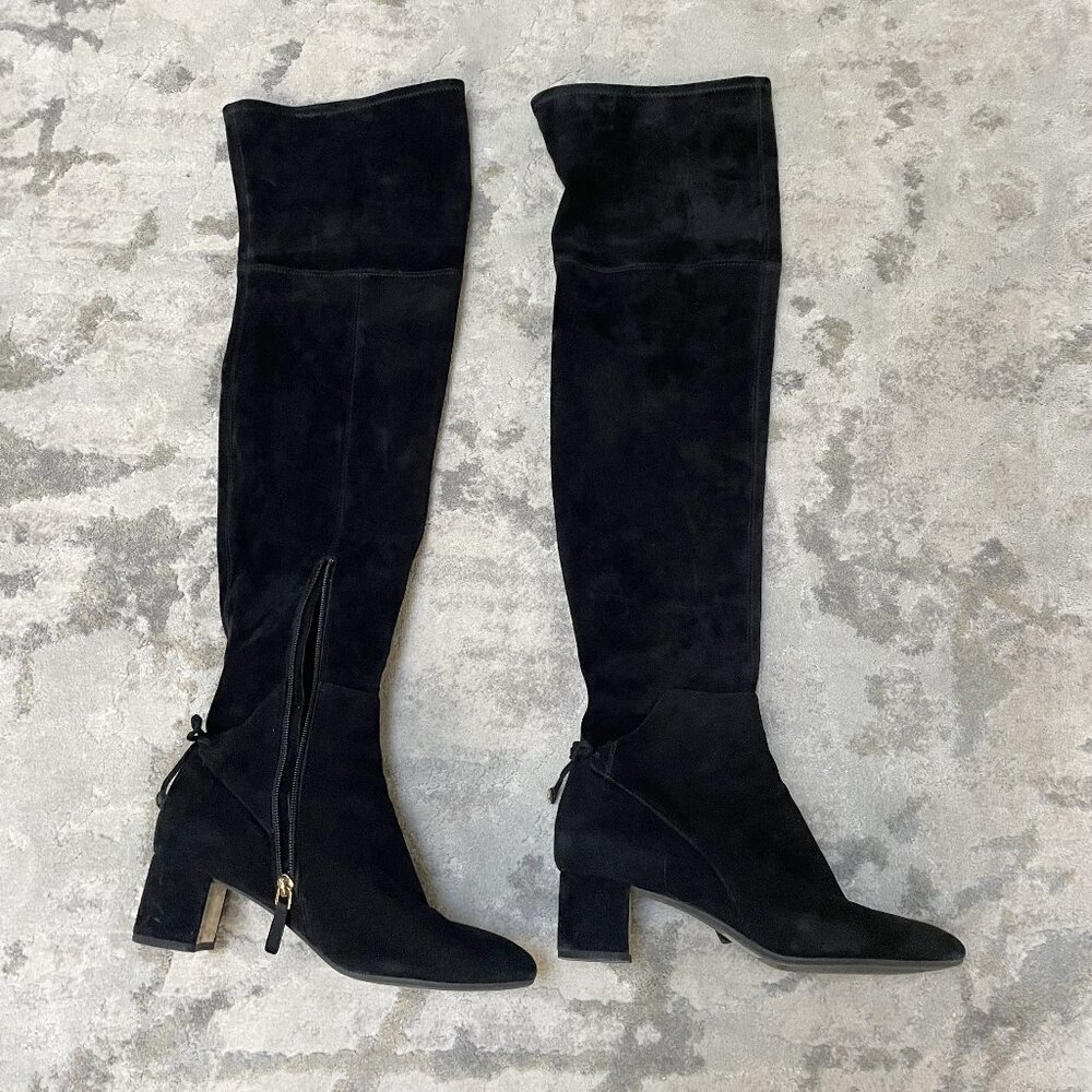 Tory Burch over the knee boots suede, size 8.5